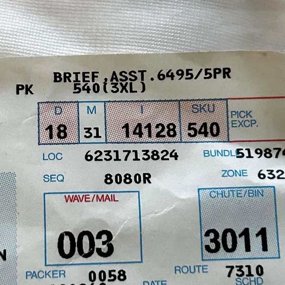 3 BRIEFS, 100% NYLON WHITE/BLACK/NUDE, SIZE 3X, SEARS, IN ORIGINAL BAG, TAGS ON, - Picture 5 of 6